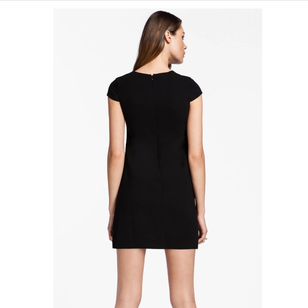 Cynthia Steffe Black White Laser Cut Sheath Dress - Picture 2 of 10